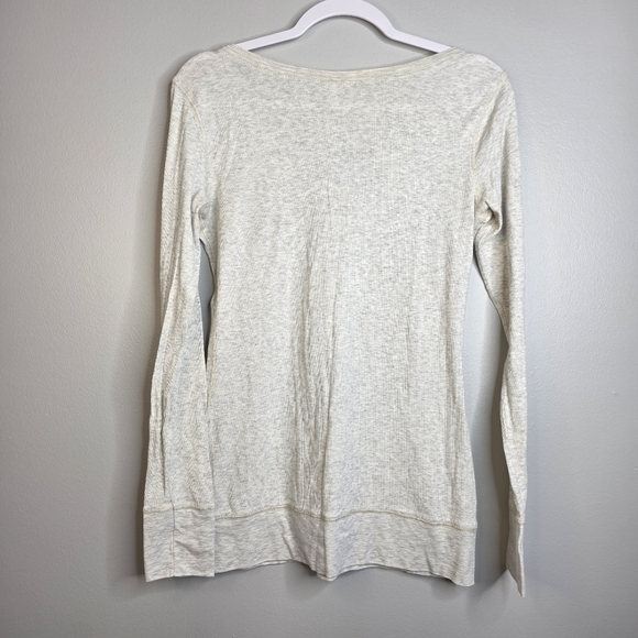 Y2k Mossimo Supply Co. Heather Gray V-Neck Long Sleeve Top - XL - Picture 5 of 5